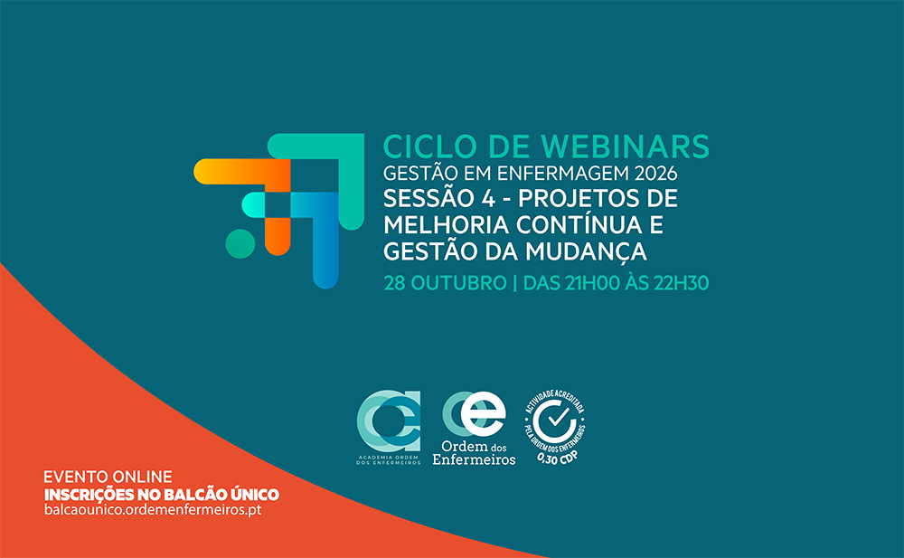 Ciclo de Webinars Gestão em Enfermagem - 2026: Projetos de Melhoria Contínua e Gestão da Mudança