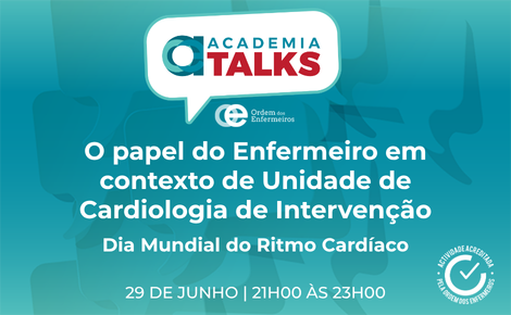Talk Dia Mundial do Ritmo Cardíaco | 29 de junho de 2026, das 21h00 às 23h00