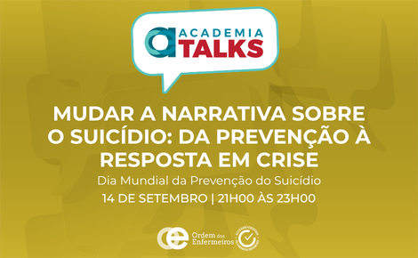 Talk Dia Mundial da Prevenção do Suicídio | 14 de setembro de 2026