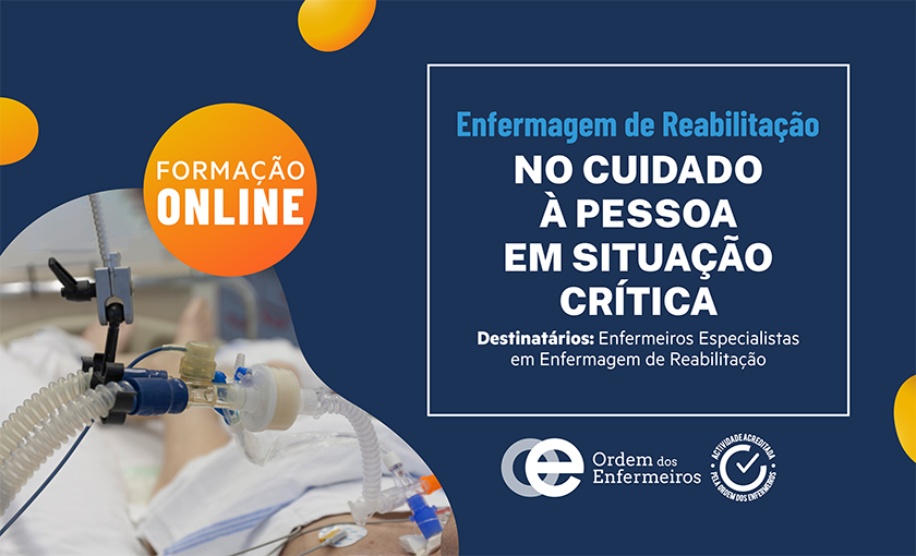 Enfermagem de Reabilitação no Cuidado à Pessoa em Situação Crítica - 4ª Edição [E-learning] | De  02 de setembro a 17 de setembro de 2026 | EEER Exclusivamente | ESGOTADO